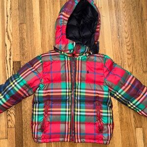 Polo by Ralph Lauren Multicolor Plaid Puffer Kids Jacket